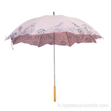 parapluie femme manche en bois